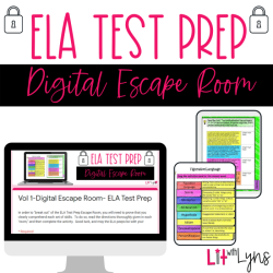 Vol 1-digital escape room- ela test prep