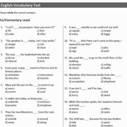 Vocabulary expressive 4th word test edition general information