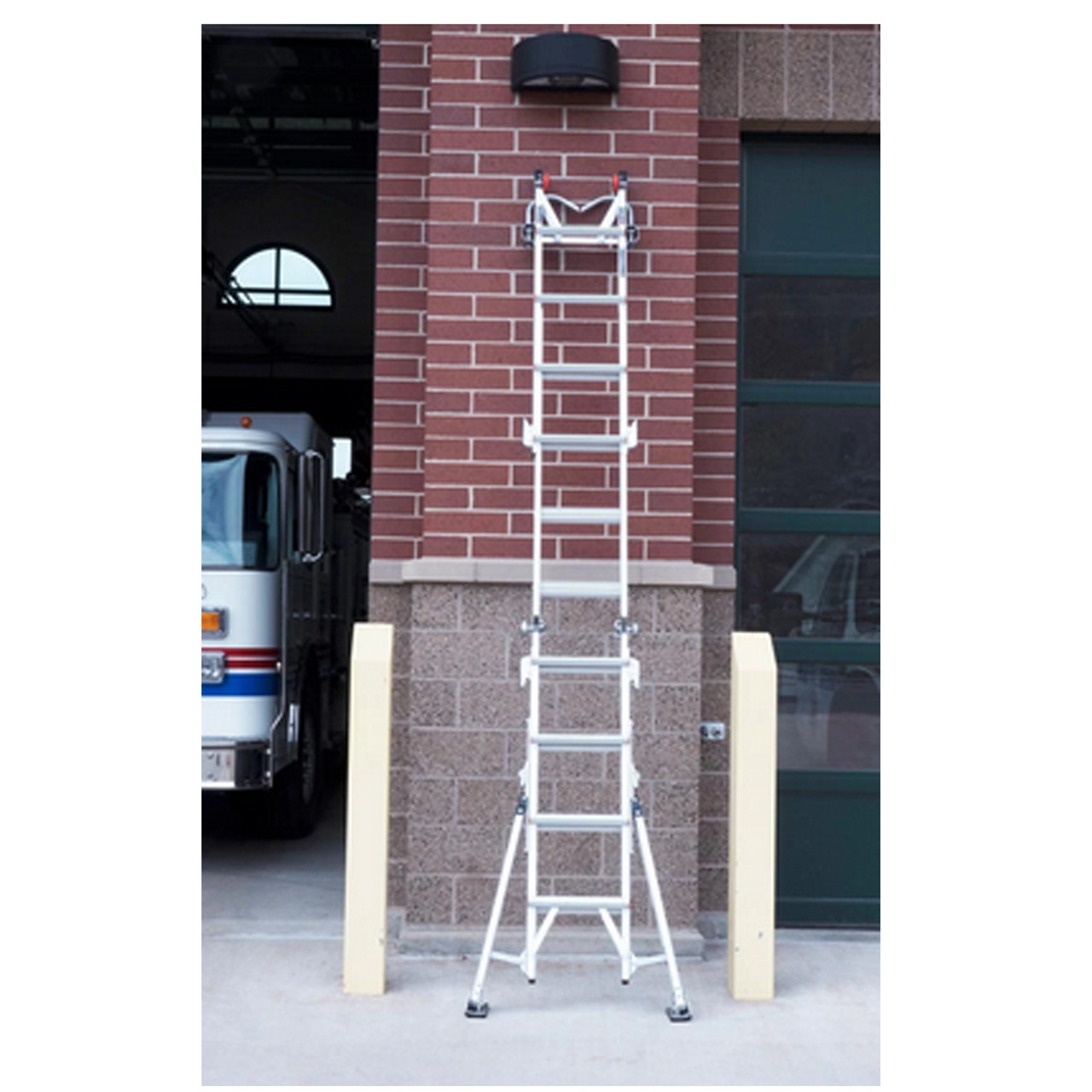 A fireman leaned a 36 foot ladder